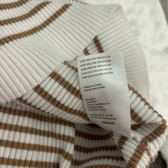 MAEVE by Anthropologie ribbed lace nylon viscose top contrast size small white - Picture 4 of 8